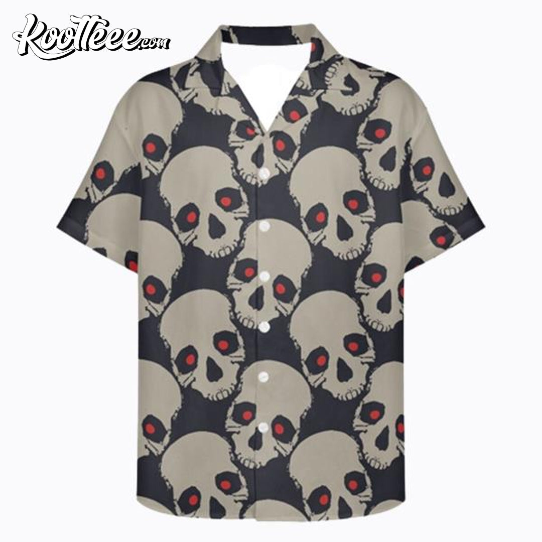 Halloween Skull Pattern Funny Hawaiian - Adult & Kids T-Shirts, Sweatshirts & Hoodies apparel design preview 1