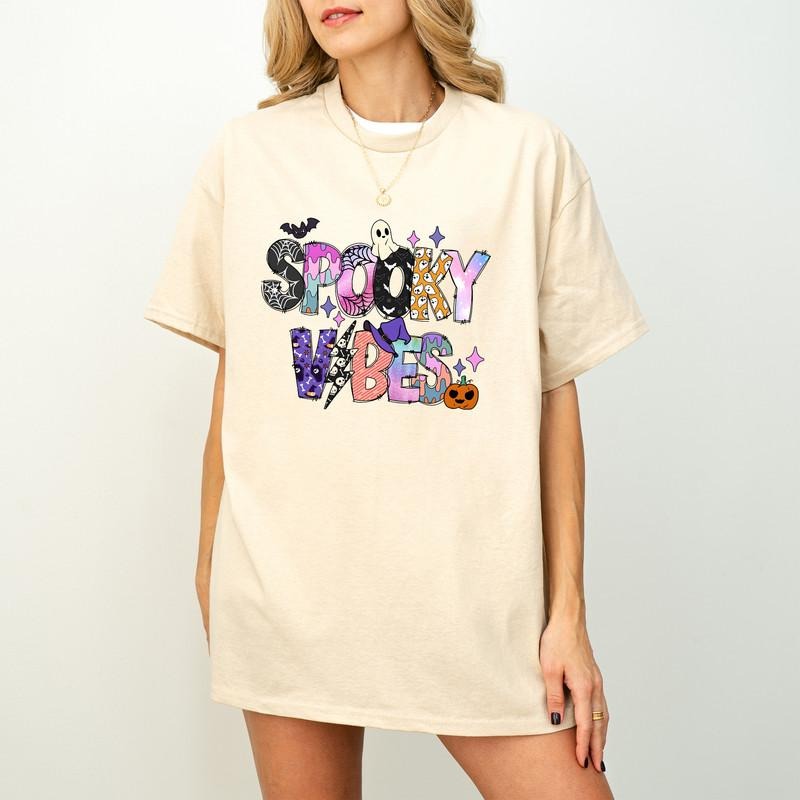 Halloween Spooky Cute Ghost Fall Season - Adult & Kids T-Shirts, Sweatshirts & Hoodies apparel design preview 1
