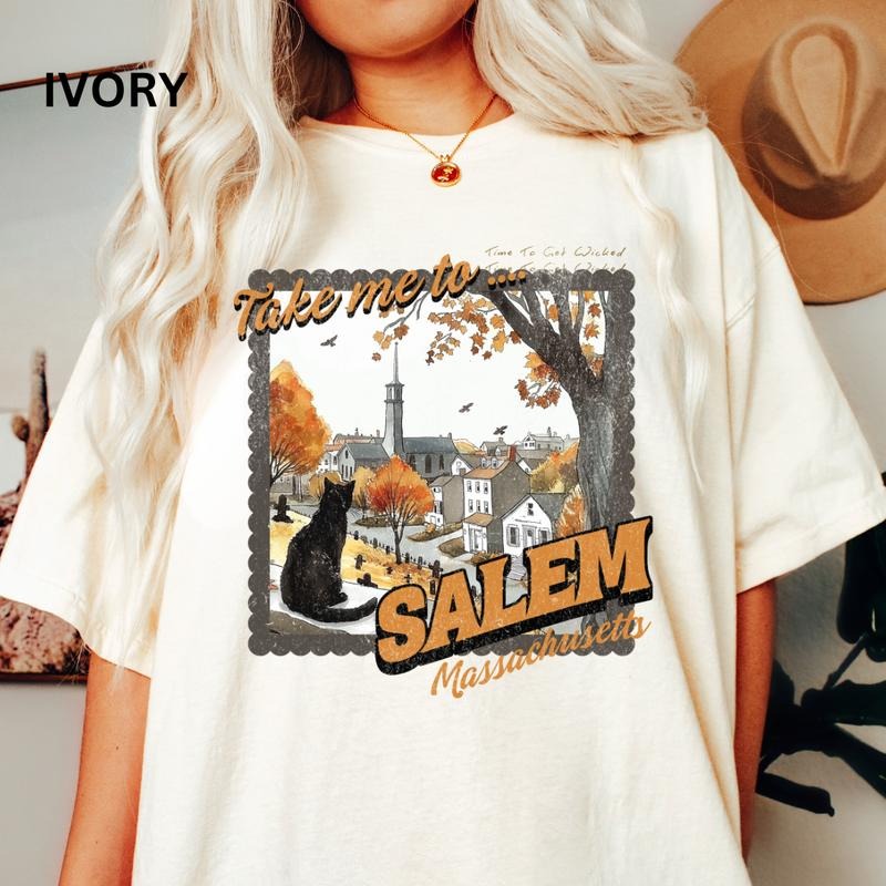 Halloween Take Me Salem Relaxed Fit Printed USA - Adult & Kids T-Shirts, Sweatshirts & Hoodies apparel design preview 1