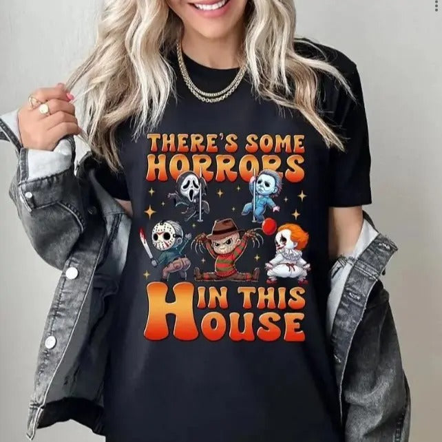 Halloween Horrors This House 2024 Scary Movie Casual - Adult & Kids T-Shirts, Sweatshirts & Hoodies apparel design preview 1