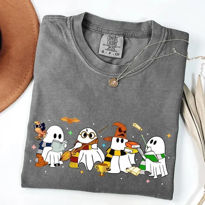 Halloween Wizard Houses Ghosts Universal Vacation - Adult & Kids T-Shirts, Sweatshirts & Hoodies apparel design preview 1