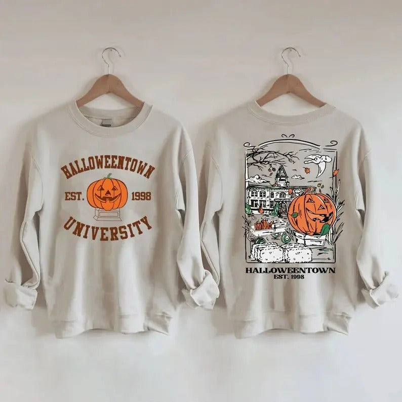 HalloweenTown 1998 Halloween Party Town Fall Pumpkin - Adult & Kids T-Shirts, Sweatshirts & Hoodies apparel design preview 1