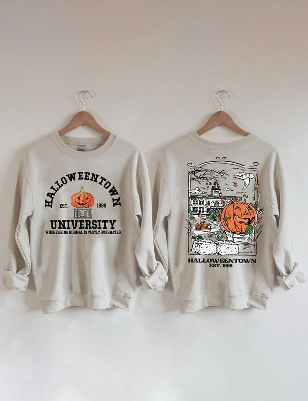 Halloweentown Est 1998 Back Front University Retro - Adult & Kids T-Shirts, Sweatshirts & Hoodies apparel design preview 1