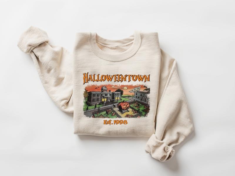 Halloweentown Est 1998 University Retro Fall Vintage - Adult & Kids T-Shirts, Sweatshirts & Hoodies apparel design preview 1