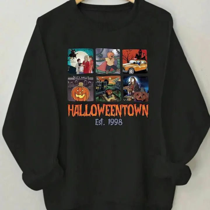 Halloweentown Halloween Town Est 1998 Fall Pumpkin - Adult & Kids T-Shirts, Sweatshirts & Hoodies apparel design preview 1
