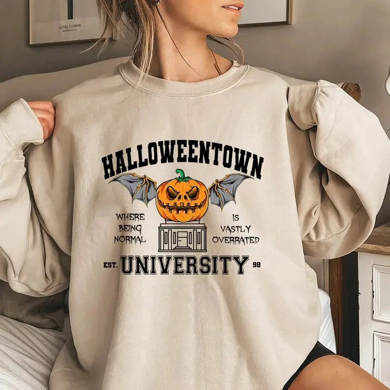 Halloweentown University Chill Halloween Party - Adult & Kids T-Shirts, Sweatshirts & Hoodies apparel design preview 1