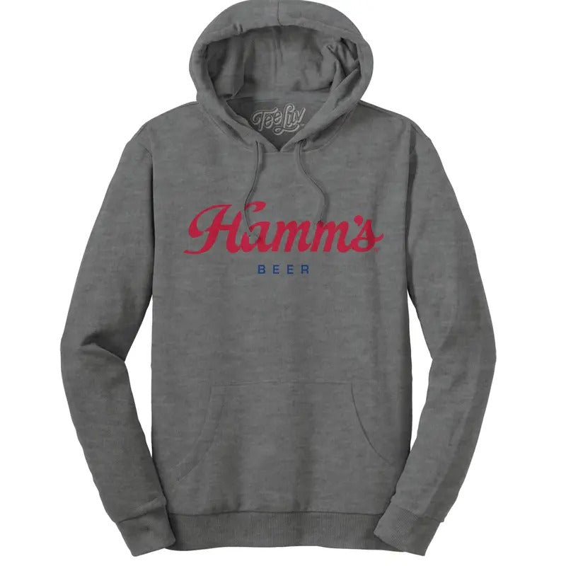 Hamm'S Beer Logo Hooded Oxford Gray - Adult & Kids T-Shirts, Sweatshirts & Hoodies apparel design preview 1