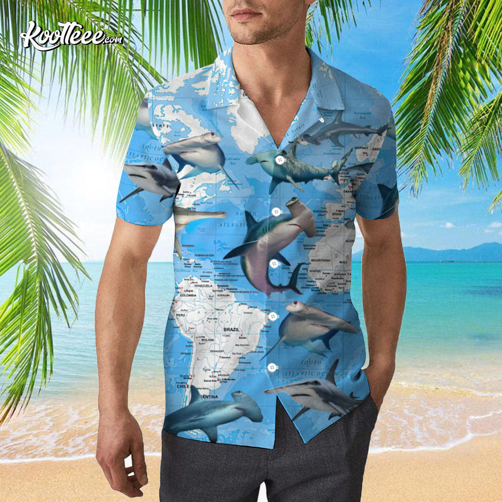 Hammerhead Shark Fishing Aloha Hawaiian - Adult & Kids T-Shirts, Sweatshirts & Hoodies apparel design preview 1