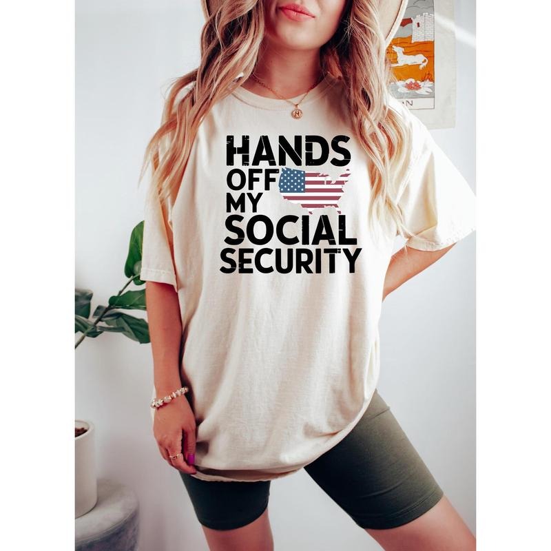Hands Off My Social Security Political Protest - Adult & Kids T-Shirts, Sweatshirts & Hoodies apparel design preview 1