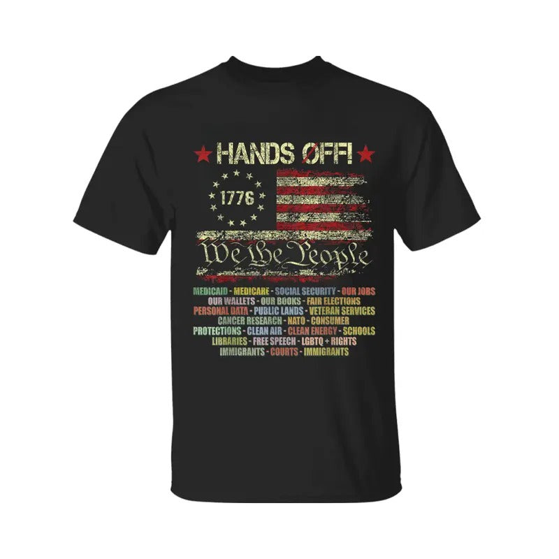 Hands Off Social Security Protest Resist Save - Adult & Kids T-Shirts, Sweatshirts & Hoodies apparel design preview 1