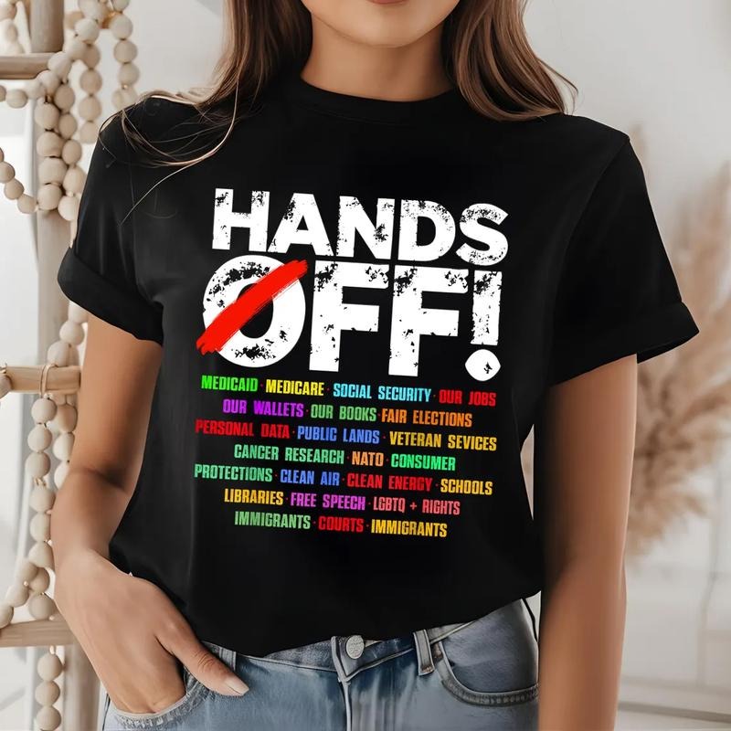 Hands Off Protest Political Medicaid Medicare Social - Adult & Kids T-Shirts, Sweatshirts & Hoodies apparel design preview 1