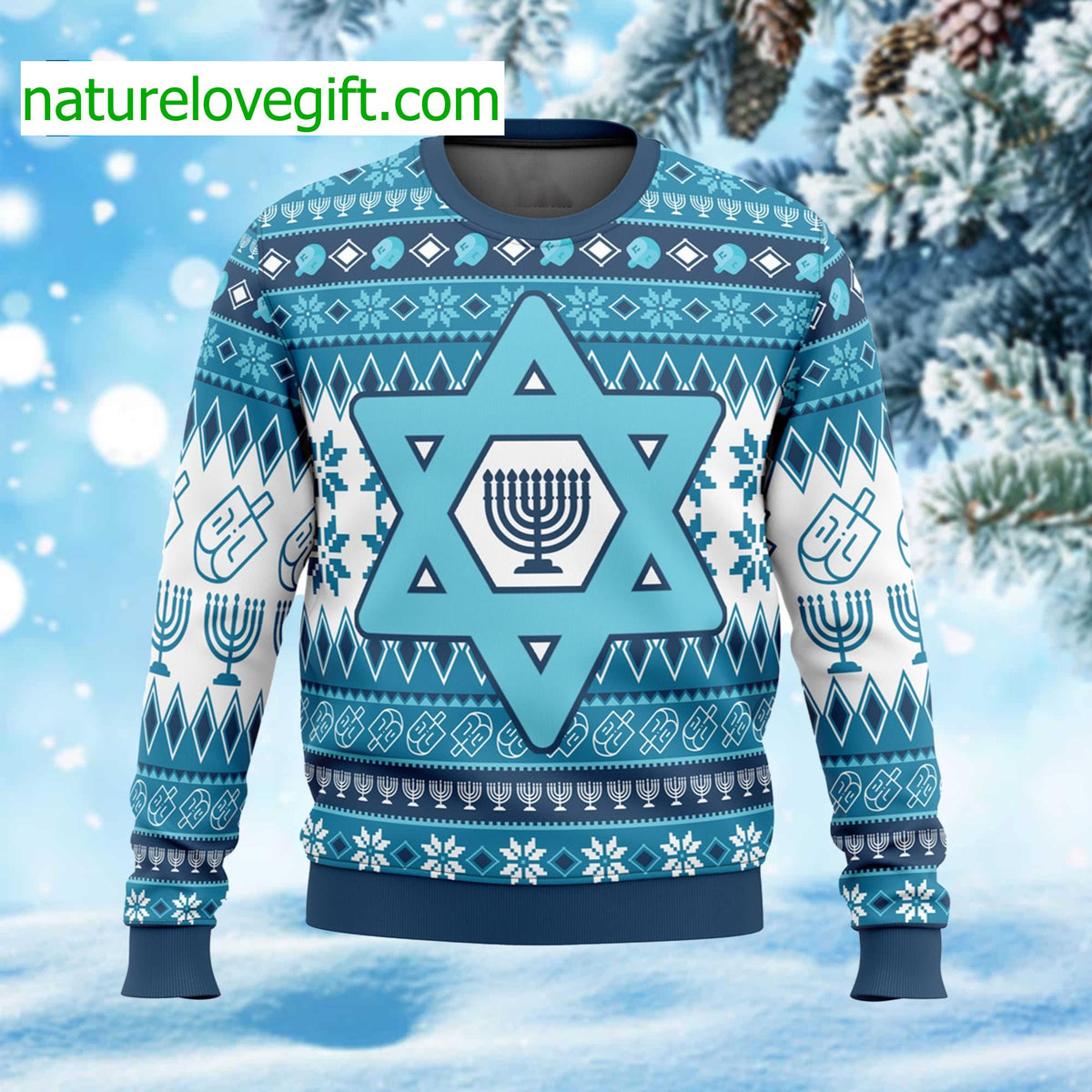 Hanukkah Ugly Christmas Sweater - Holiday Gift product image