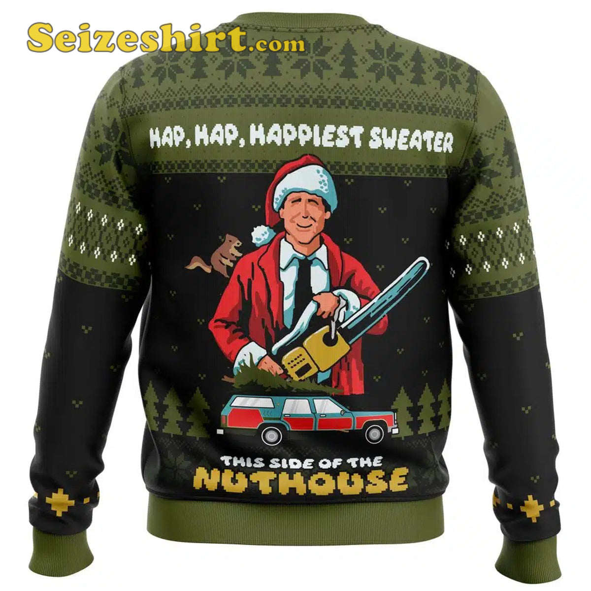 Happiest Of The Nuthouse NLCV PC Mens Ugly Christmas Sweater - Holiday Gift product image