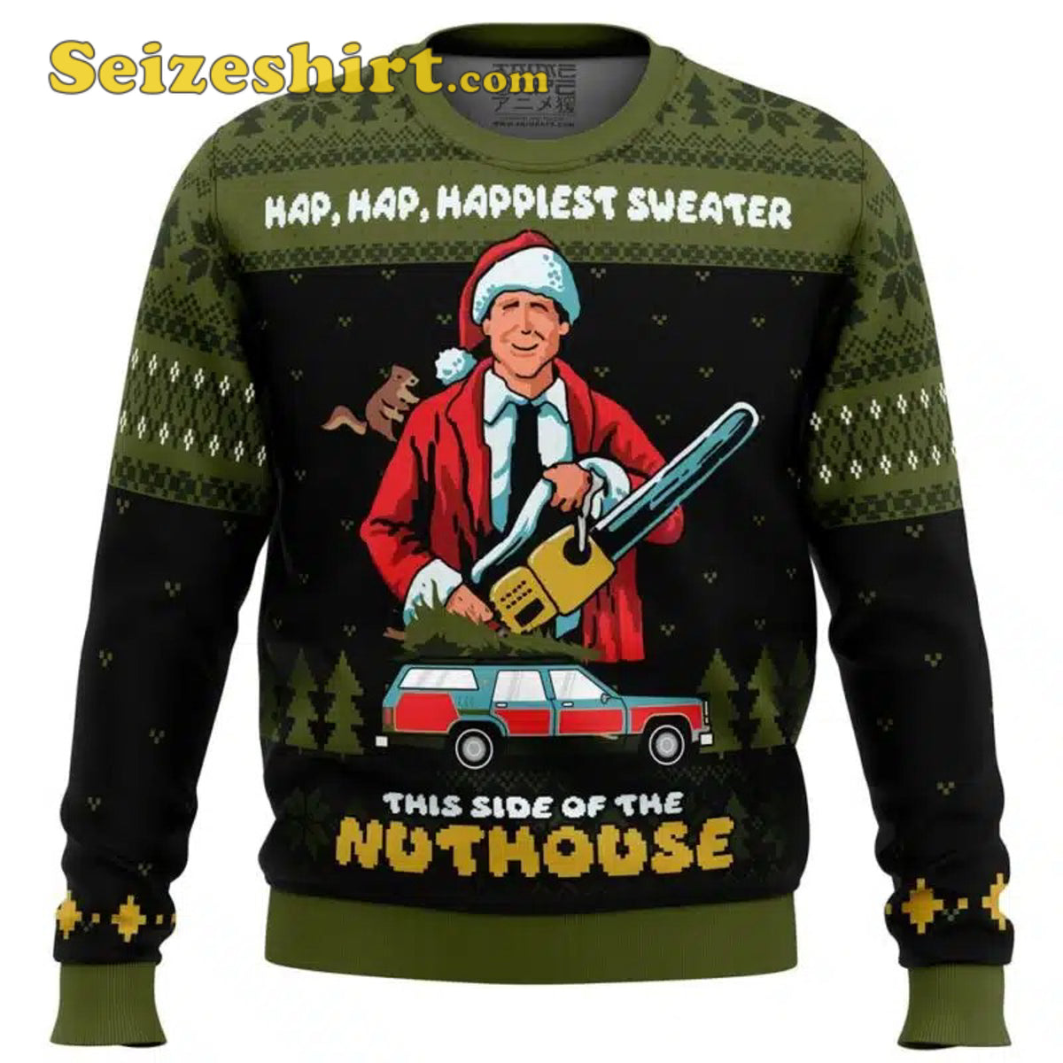 Happiest Of The Nuthouse NLCV PC Mens Ugly Christmas Sweater - Holiday Gift product image 2