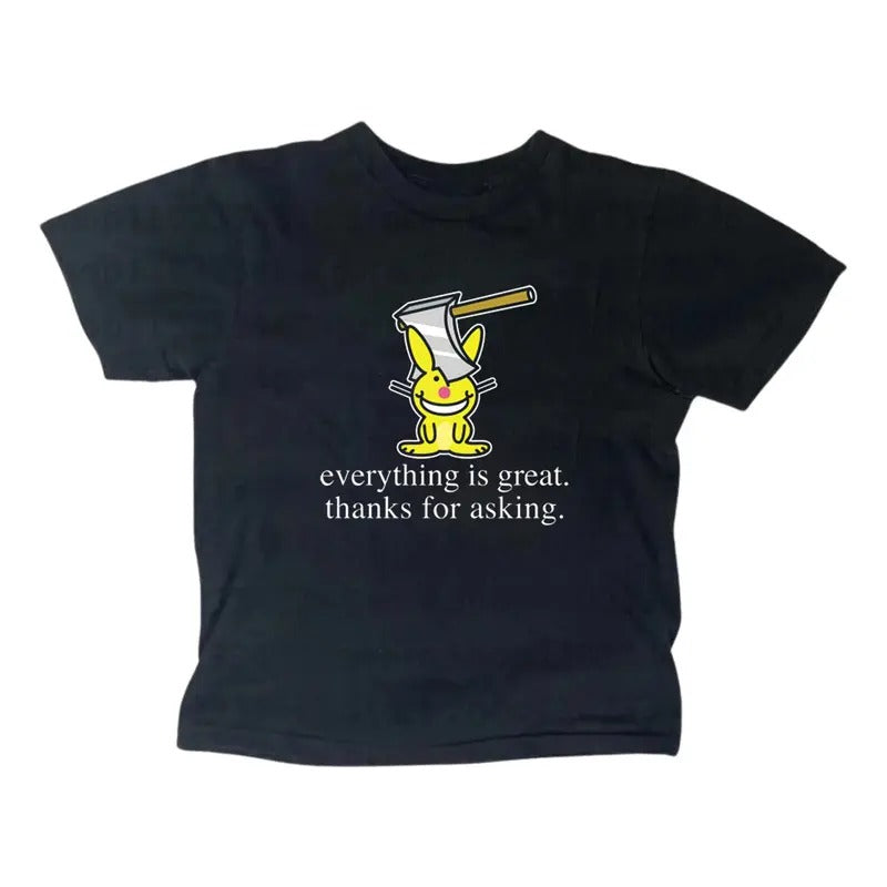 Happy Bunny Everything Is Great Baby Gothic Emo Girl - Adult & Kids T-Shirts, Sweatshirts & Hoodies apparel design preview 1