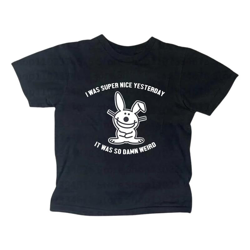 Happy Bunny I Was Super Nice Yesterday Baby Gothic - Adult & Kids T-Shirts, Sweatshirts & Hoodies apparel design preview 1