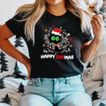 Happy Catmas Funny Black Cat Mom Lover X Mas Party - Adult & Kids T-Shirts, Sweatshirts & Hoodies apparel design preview 1