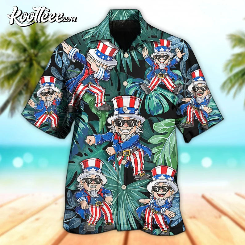 Happy Dance Independence Day Hawaiian - Adult & Kids T-Shirts, Sweatshirts & Hoodies apparel design preview 1