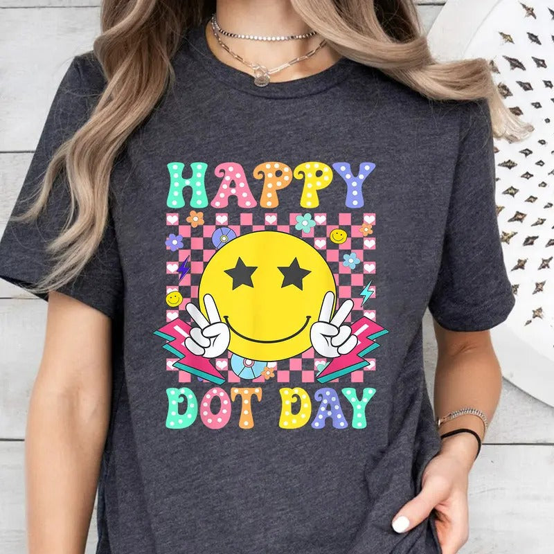 Happy Dot Day 2024 International Teacher Back School - Adult & Kids T-Shirts, Sweatshirts & Hoodies apparel design preview 1