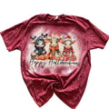 Happy Hallothankmas Bleached - Adult & Kids T-Shirts, Sweatshirts & Hoodies apparel design preview 1