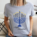Happy Hanukkah Matching Jewish Saying Family Menorah - Adult & Kids T-Shirts, Sweatshirts & Hoodies apparel design preview 1