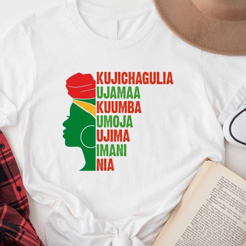Happy Kwanzaa 7 Principles Jewish African American - Adult & Kids T-Shirts, Sweatshirts & Hoodies apparel design preview 1