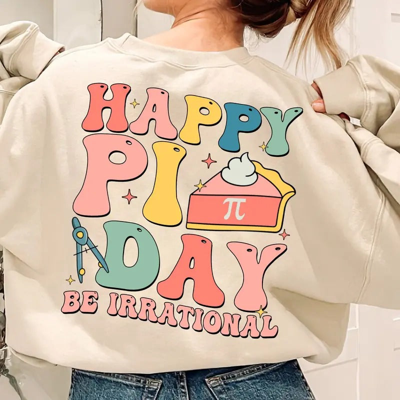 Happy Pi Day Custom Name Funny Math Lover Teacher Be - Adult & Kids T-Shirts, Sweatshirts & Hoodies apparel design preview 1