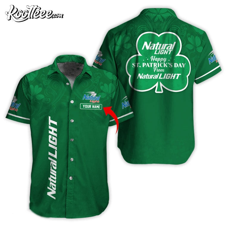 Happy St Patricks Day From Natural Light Personalized - Adult & Kids T-Shirts, Sweatshirts & Hoodies apparel design preview 1