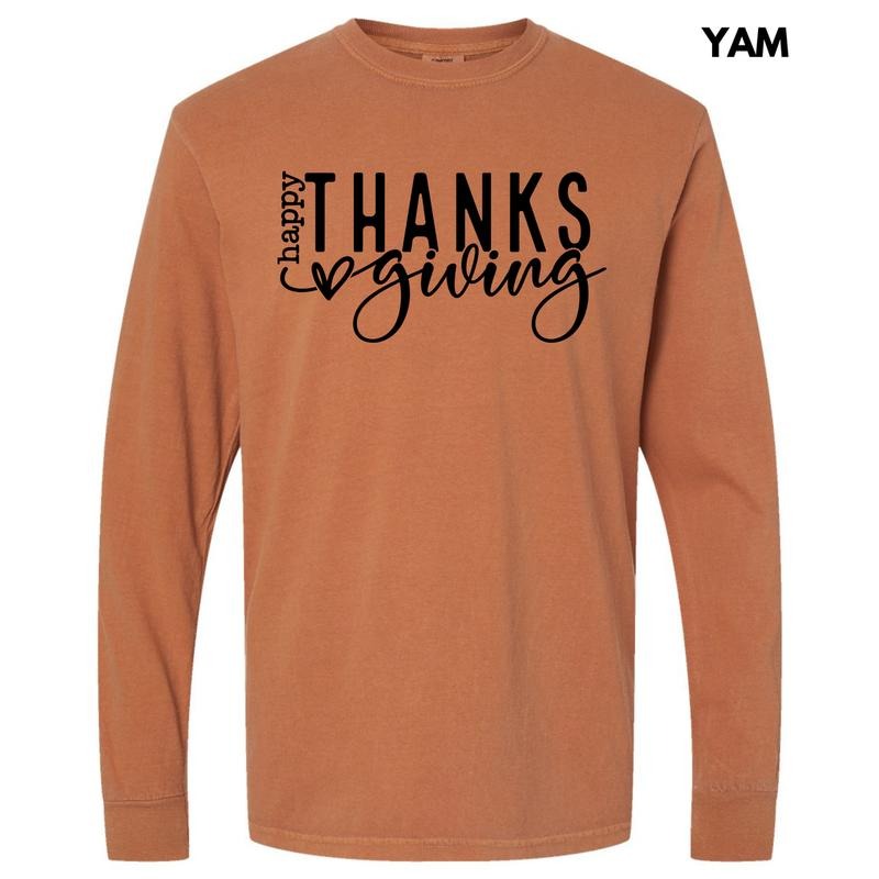 Happy Thanksgiving Black Comfort Colors 'NLB' - Adult & Kids T-Shirts, Sweatshirts & Hoodies apparel design preview 1