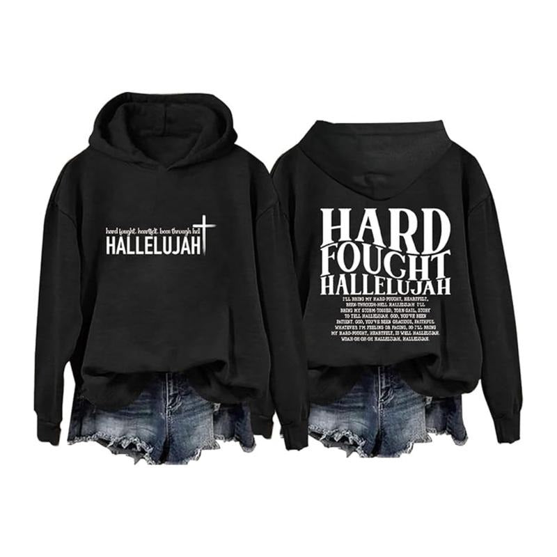 Hard Fought Hallelujahs Casual Street Fleece Hooded - Adult & Kids T-Shirts, Sweatshirts & Hoodies apparel design preview 1