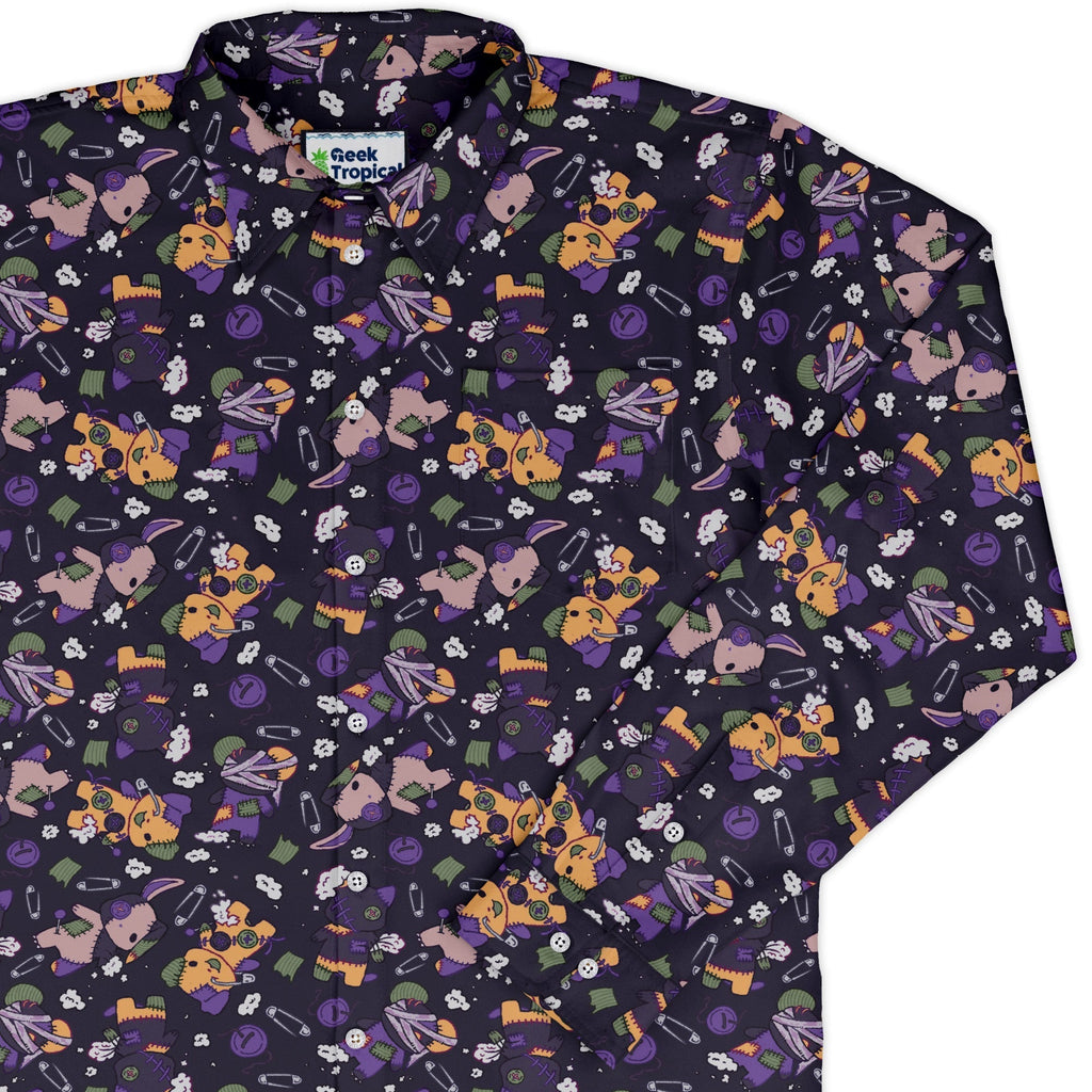 Haunted Plushies Button Up - Adult & Kids T-Shirts, Sweatshirts & Hoodies apparel design preview 1