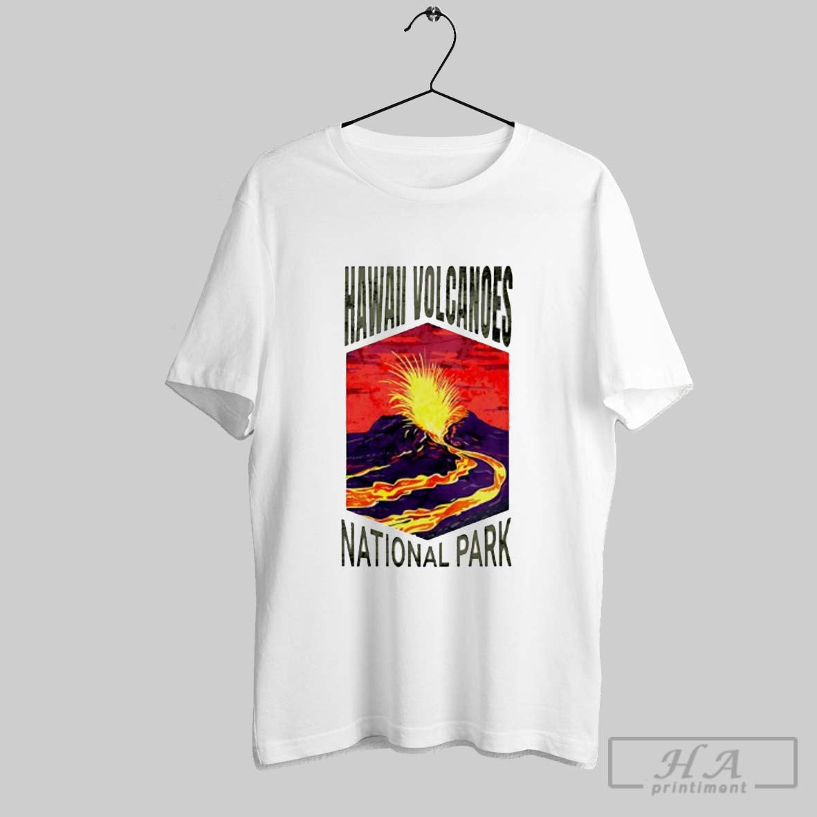 Hawaii Volcanoes National Park Retro - Adult & Kids T-Shirts, Sweatshirts & Hoodies apparel design preview 1