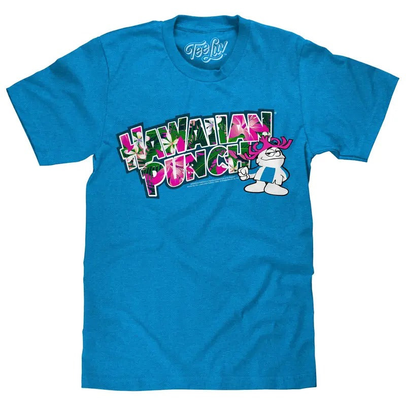 Hawaiian Punch Floral Print Blue - Adult & Kids T-Shirts, Sweatshirts & Hoodies apparel design preview 1