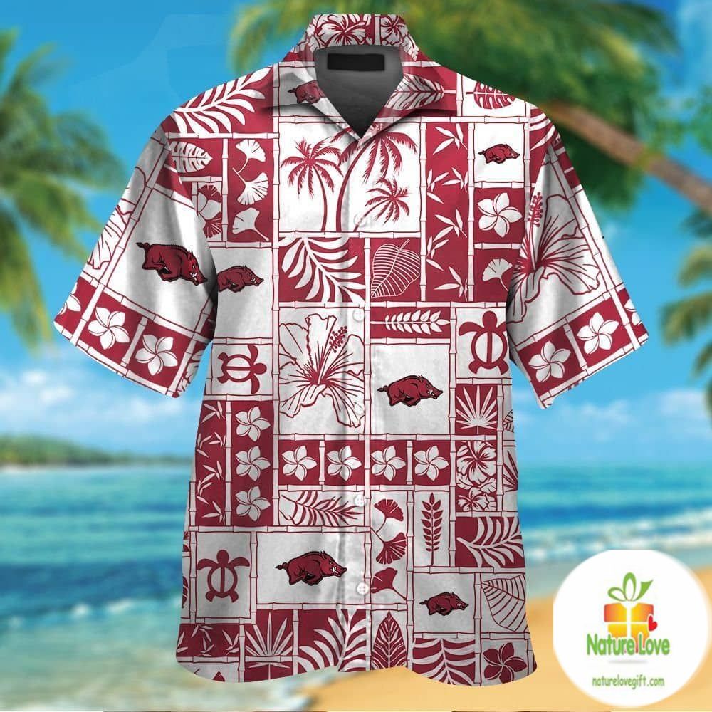 Arkansas Razorbacks Hawaiian Short Sleeve Aloha - Adult & Kids T-Shirts, Sweatshirts & Hoodies apparel design preview 1