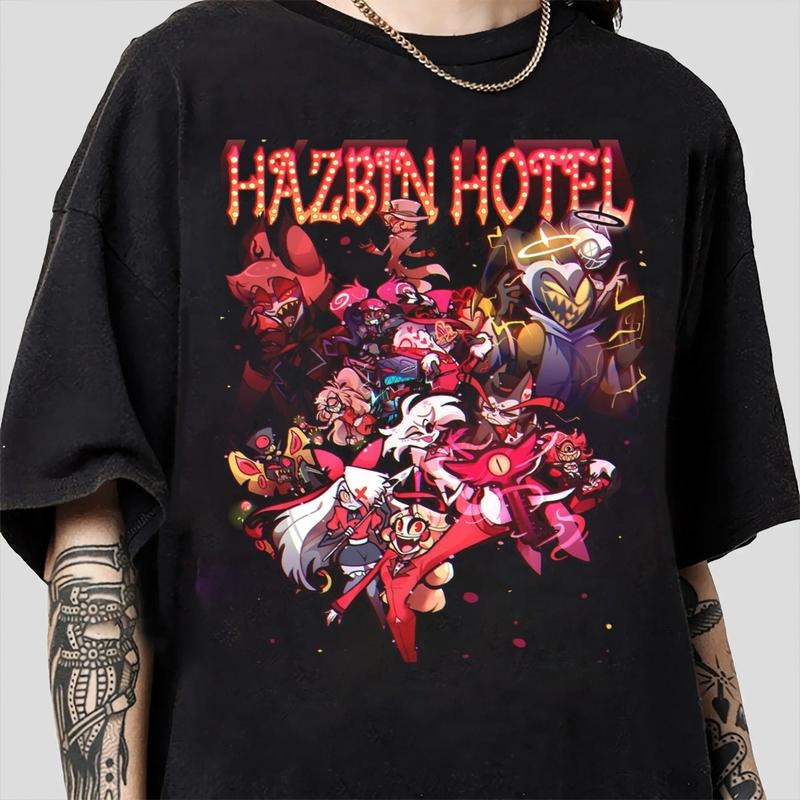 Hazbin Hotel Characters Cartoon Fan - Adult & Kids T-Shirts, Sweatshirts & Hoodies apparel design preview 1