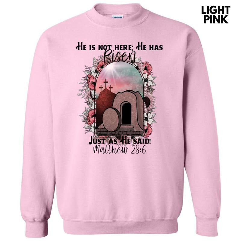 He Has Risen - Adult & Kids T-Shirts, Sweatshirts & Hoodies apparel design preview 1