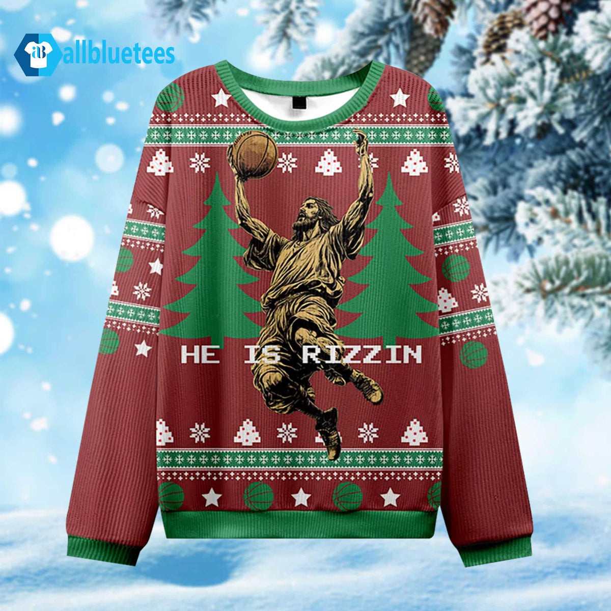 He Is Rizzin Ugly Christmas Sweater - Holiday Gift product image