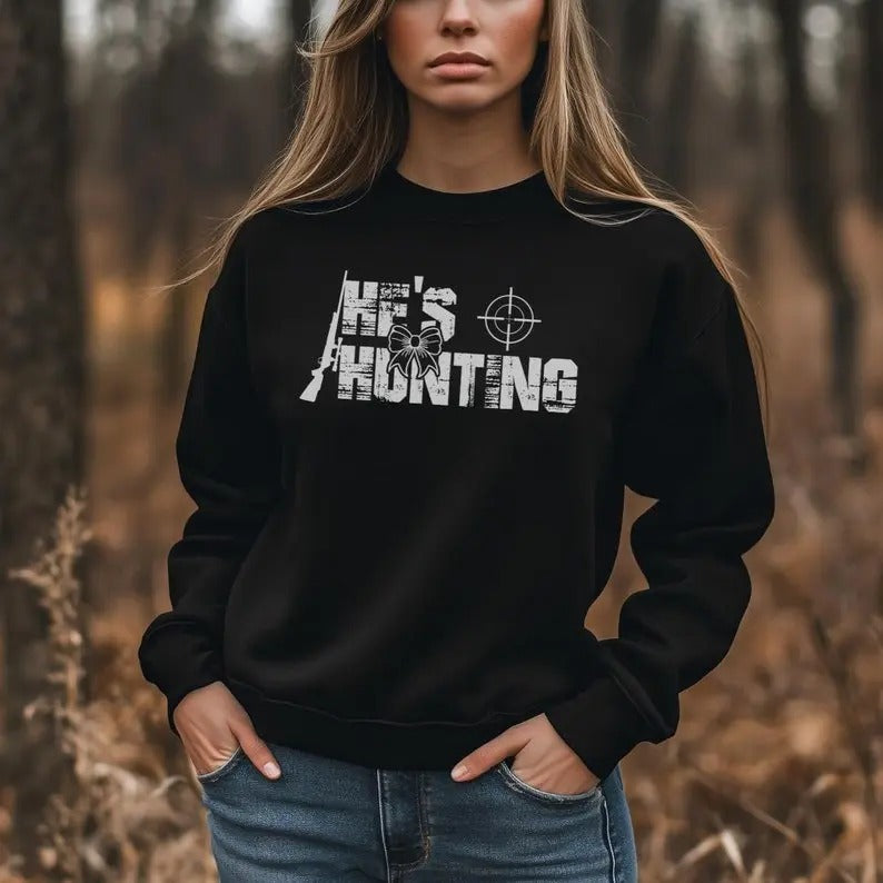 He'S Hunting Season Girlfriend - Adult & Kids T-Shirts, Sweatshirts & Hoodies apparel design preview 1