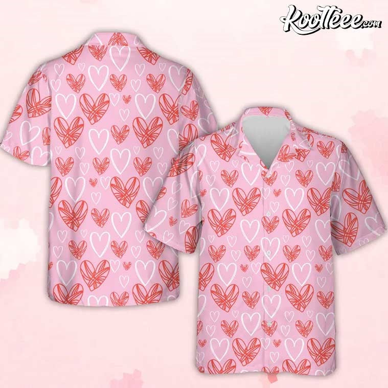 Heart Pattern Valentine's Day Gift Hawaiian - Adult & Kids T-Shirts, Sweatshirts & Hoodies apparel design preview 1