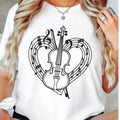 Heart Violin Cute Violinist Player Classical Music - Adult & Kids T-Shirts, Sweatshirts & Hoodies apparel design preview 1