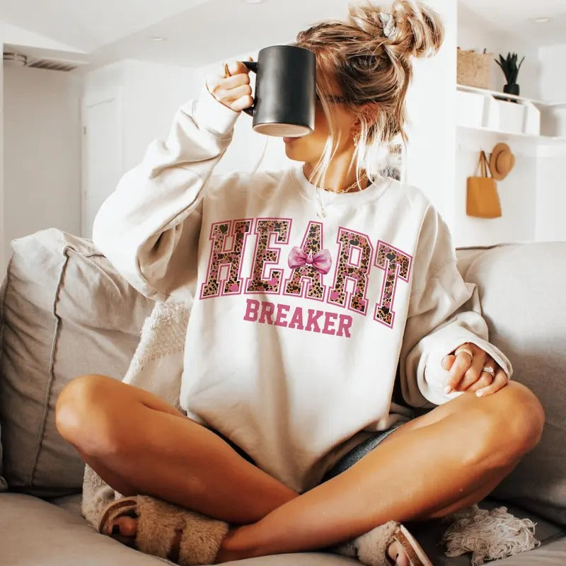 Heartbreaker Coquette Leopard Funny Valentine Anti - Adult & Kids T-Shirts, Sweatshirts & Hoodies apparel design preview 1