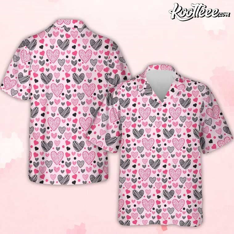 Hearts Valentine Gift Hawaiian - Adult & Kids T-Shirts, Sweatshirts & Hoodies apparel design preview 1