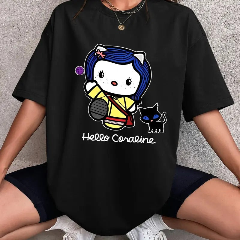 Hello Coraline Couple - Adult & Kids T-Shirts, Sweatshirts & Hoodies apparel design preview 1