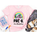 Hello Pre K Back School First Day Kindergarten - Adult & Kids T-Shirts, Sweatshirts & Hoodies apparel design preview 1