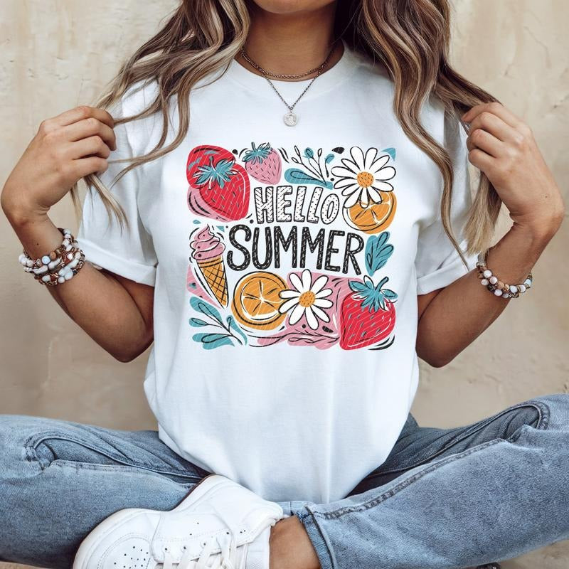 Hello Summer Square DTF Transfers THIS IS NOT - Adult & Kids T-Shirts, Sweatshirts & Hoodies apparel design preview 1