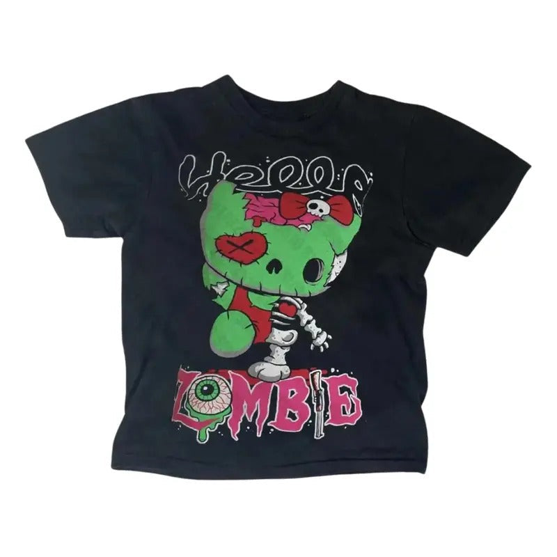 Hello Zombie Baby Y2k Top Streetwear Scene 2000s Emo - Adult & Kids T-Shirts, Sweatshirts & Hoodies apparel design preview 1