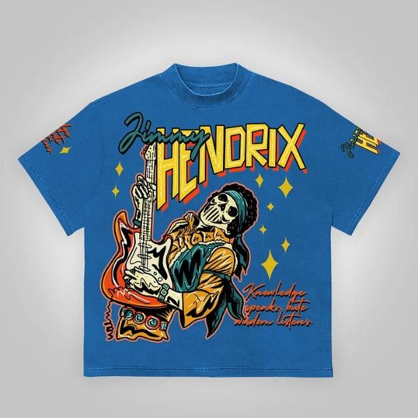 Hendrix Guitarist Cotton - Adult & Kids T-Shirts, Sweatshirts & Hoodies apparel design preview 1