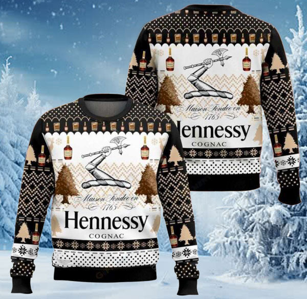 Hennessy Cognac Gift for Hennessy Cognac Lovers Ugly Christmas Sweater - Holiday Gift product image 2