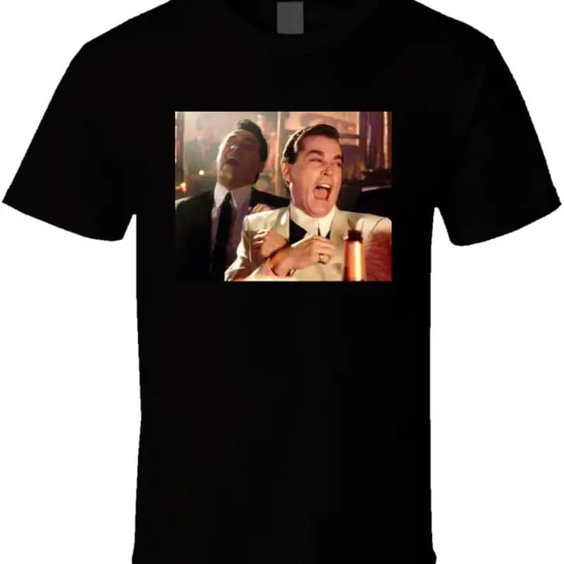 Henry Hill Goodfellas Laughing 90s Gangster Movie Fan - Adult & Kids T-Shirts, Sweatshirts & Hoodies apparel design preview 1