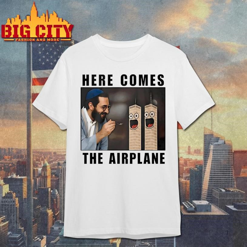 Here Comes The Airplane 9 11 - Adult & Kids T-Shirts, Sweatshirts & Hoodies apparel design preview 1